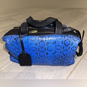 Authentic REED KRAKOFF snakeskin mini Atlas satchel